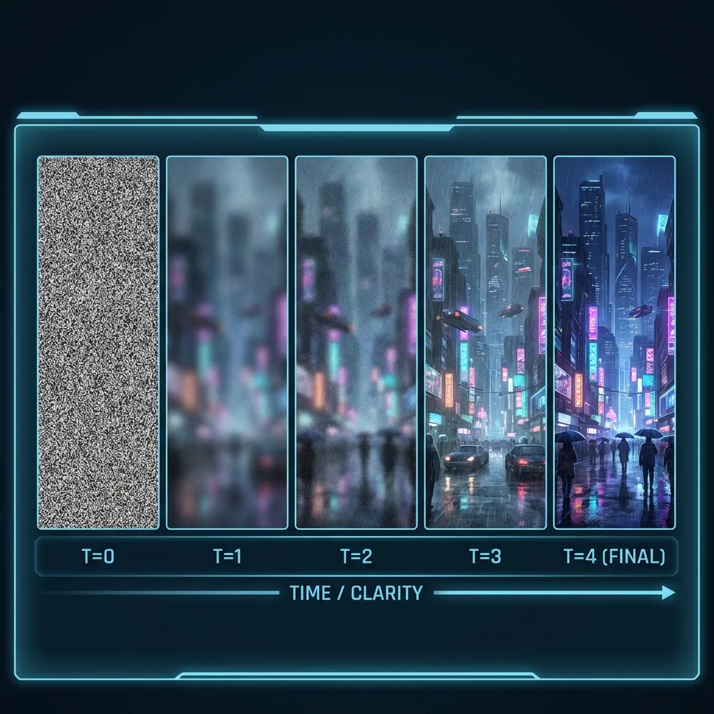 Diffusion Model Denoising Process